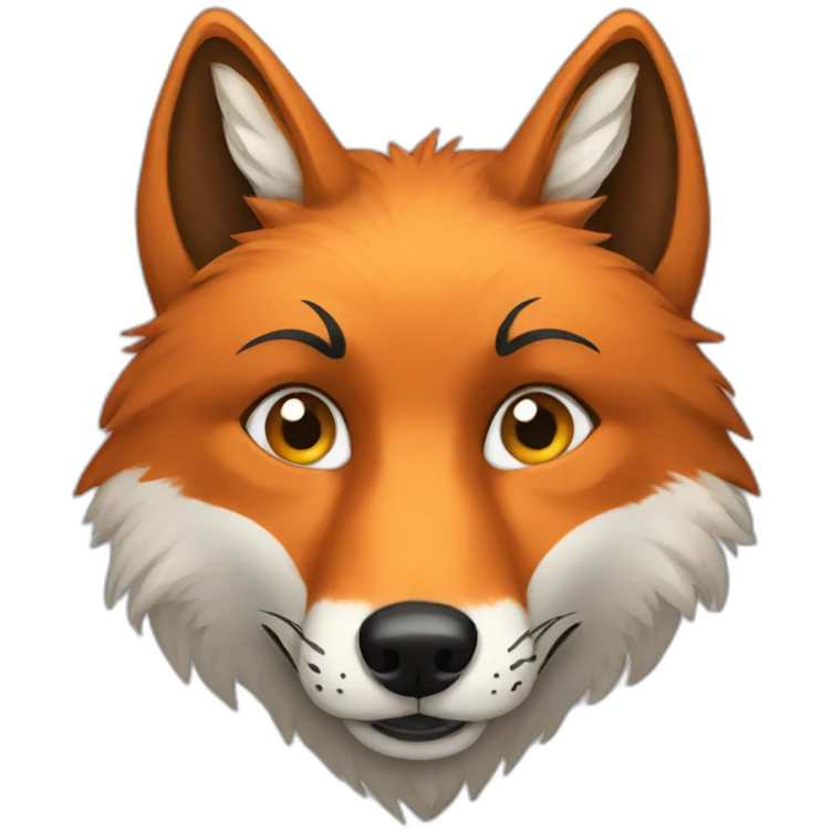 Fox disguised as a wolf emoji