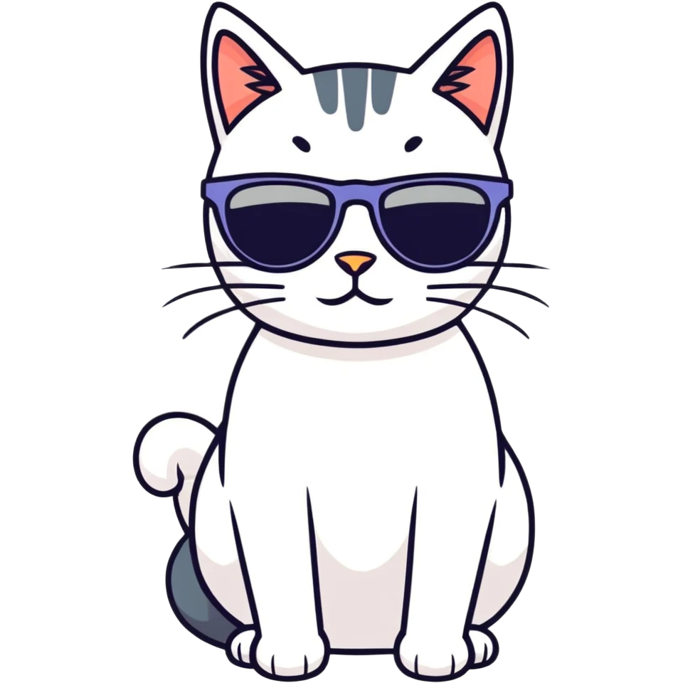 Cat with sunglasses emoji