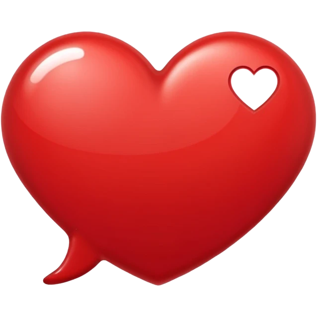speech bubble with a heart inside emoji