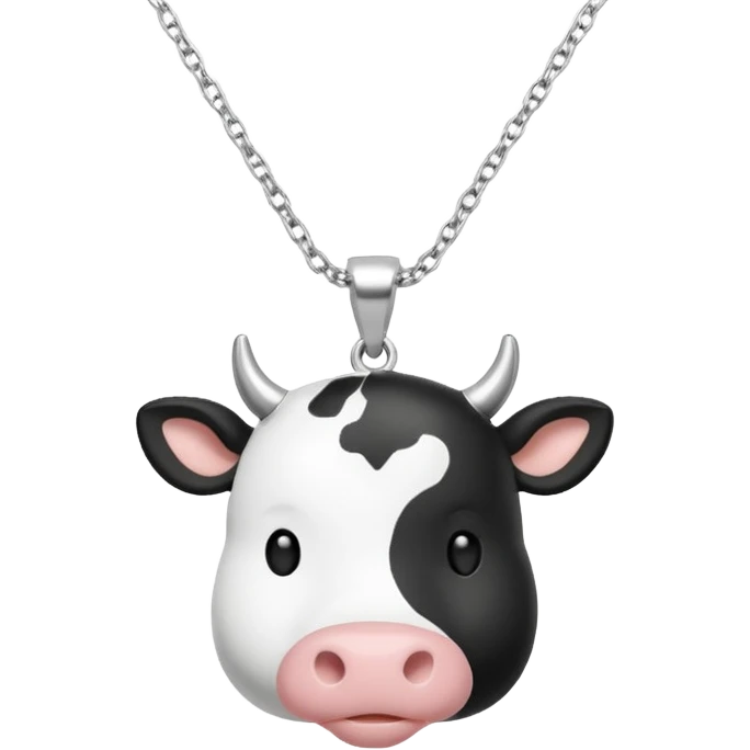 i need combination of this two emojis for making a neckless ❤️🐮 the desing must be simple so it can make easily  reduse details and make it black and white  use simple lines i insist rhe cow to be just like emoji and the degins will use for making silver neckless emoji