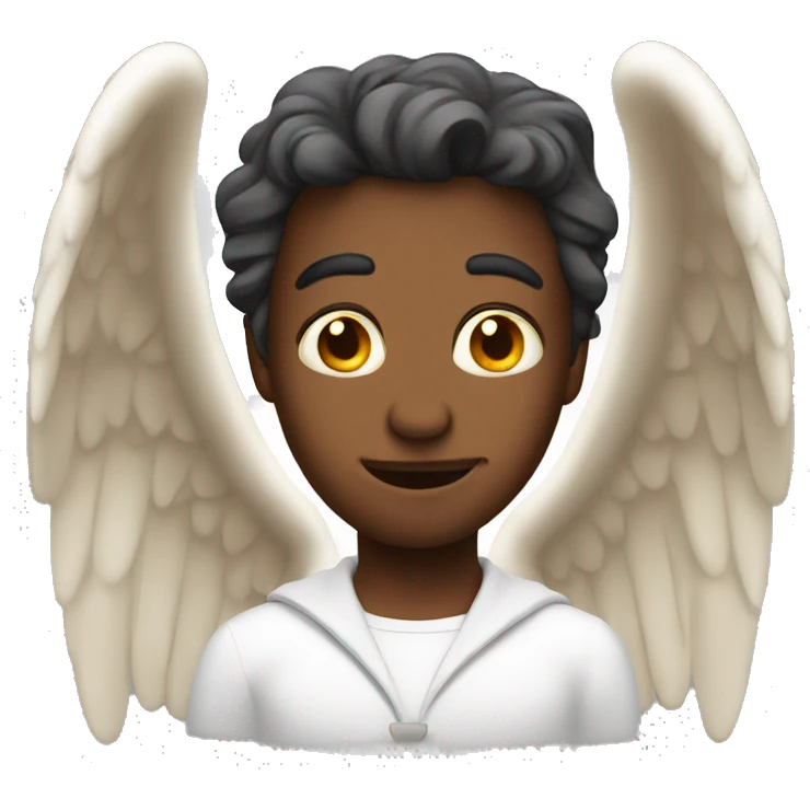 Angel with devil look emoji