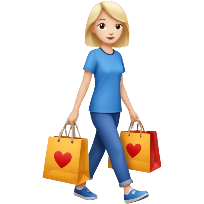 shopping mall with shopping bag emoji