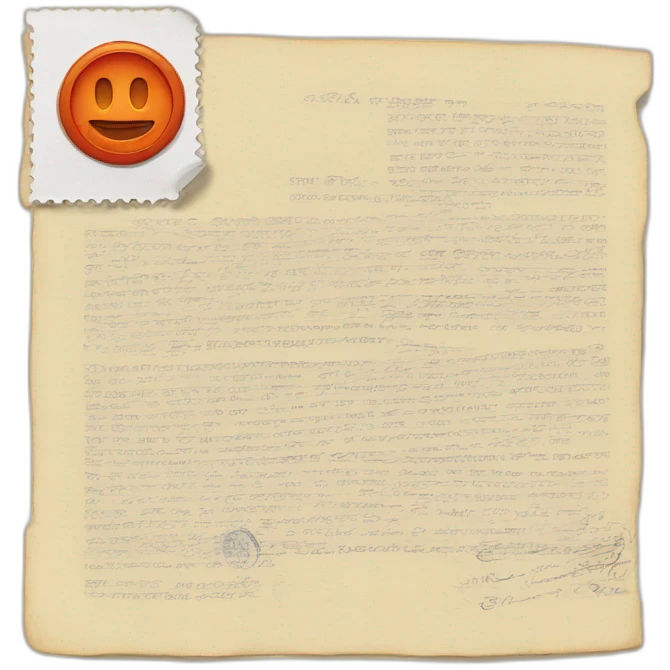 document with stamp emoji