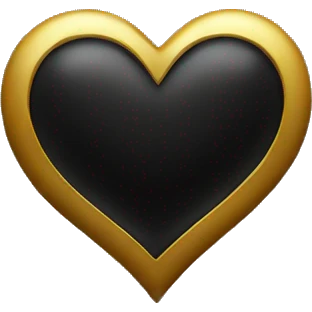 Black-And-Golden-Heart-Emoji emoji