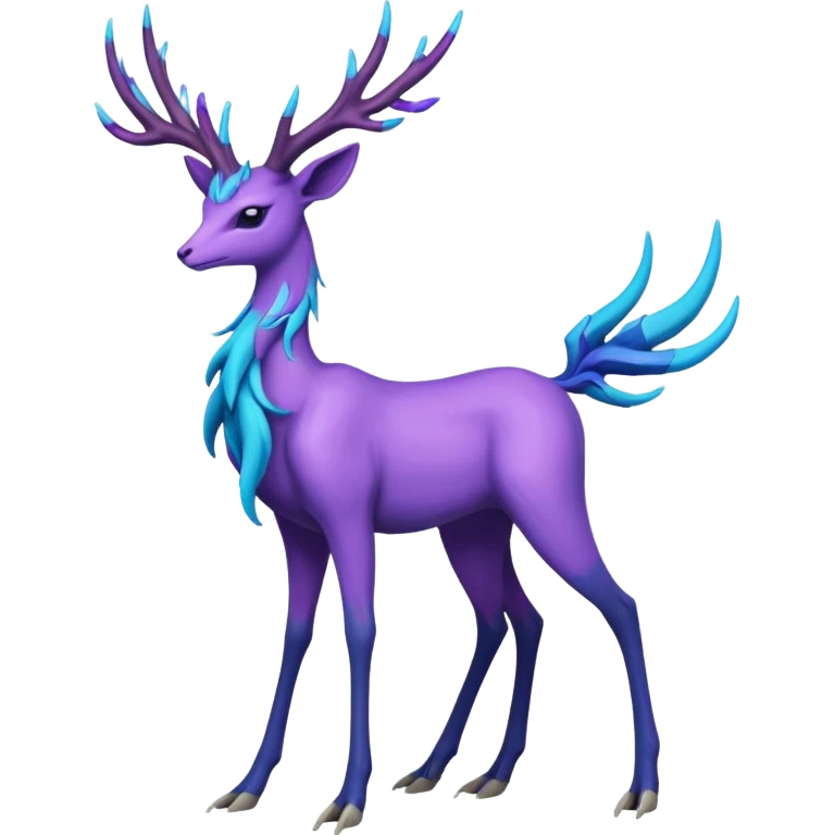 Pokemon legendary cian and purple  xerneas emoji