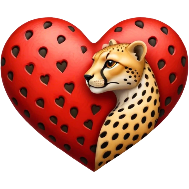 Cheetah heart emoji