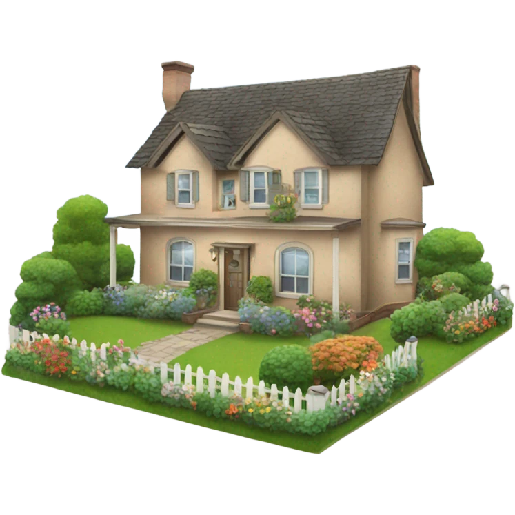 House with garden emoji