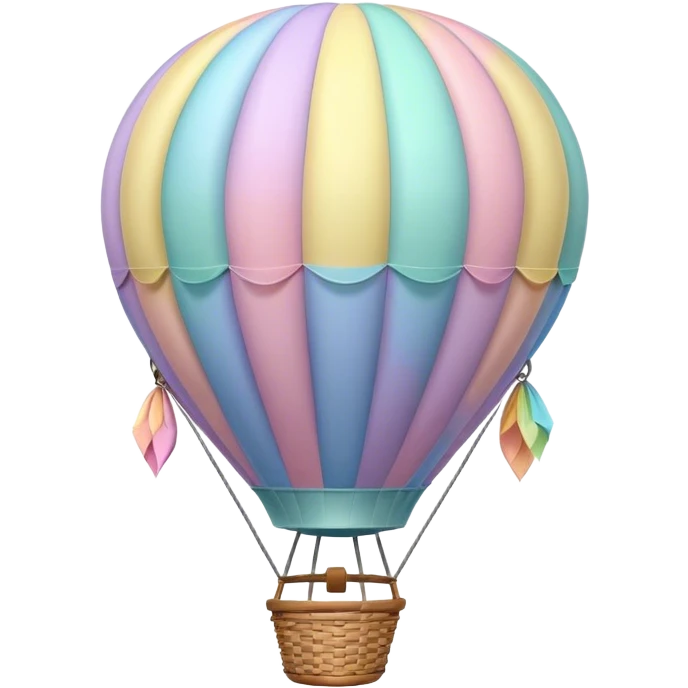 pastel hot air balloon  emoji