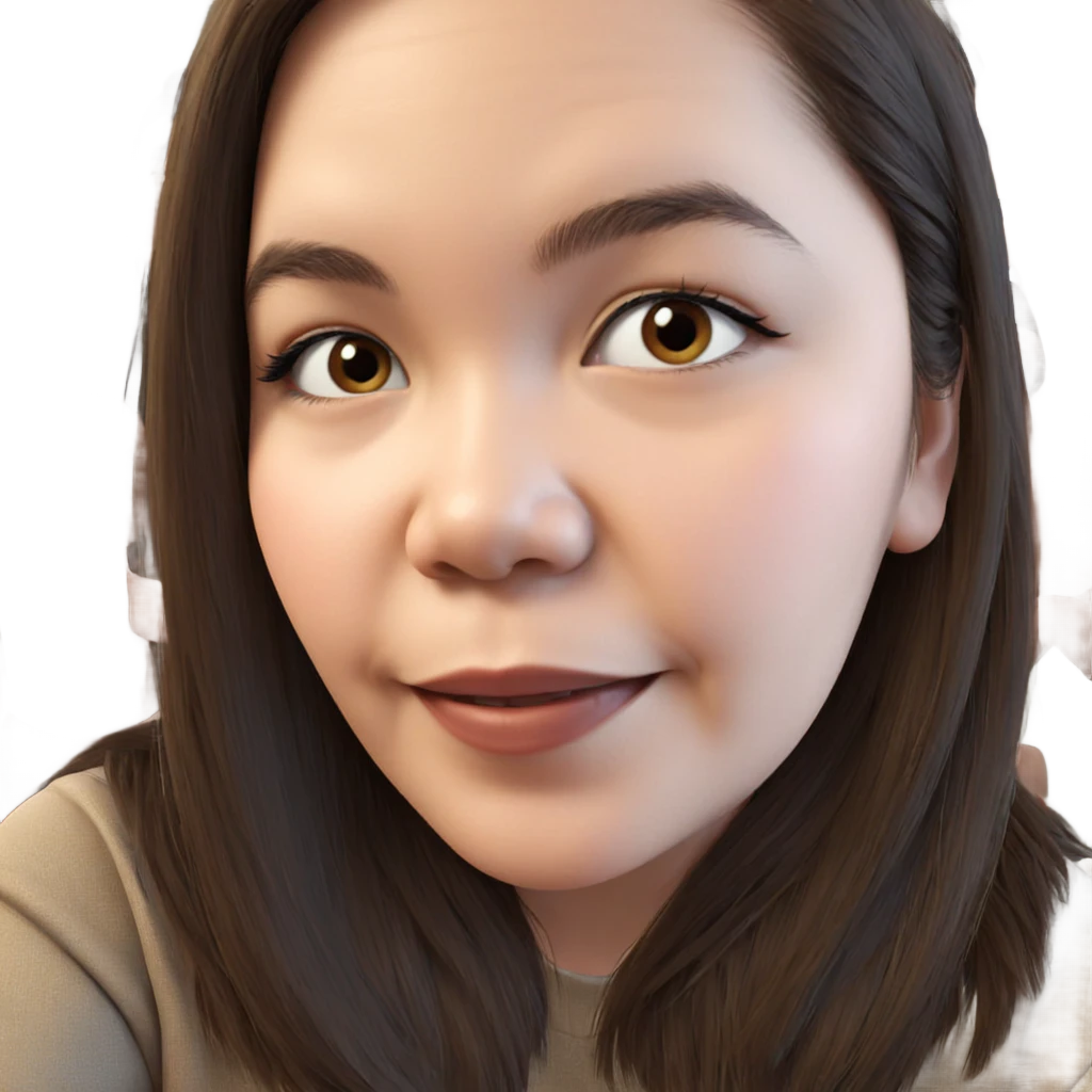 smiling girl with brown hair emoji