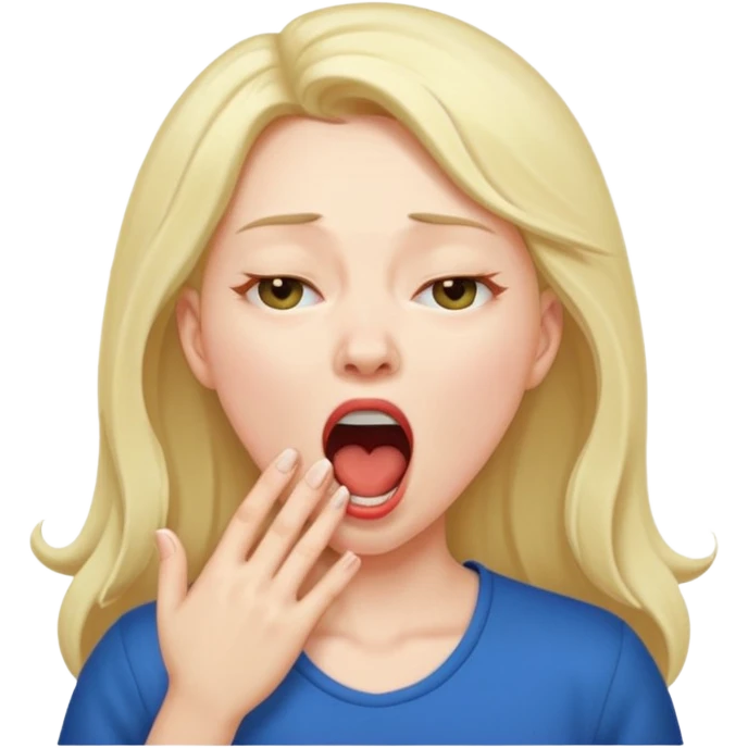 woman  Yawning without Hand emoji
