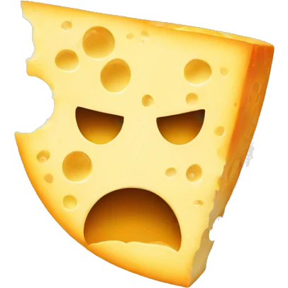 angry emoji as cheese emoji