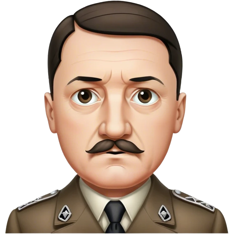 adolf hitler make his mustache smaller emoji