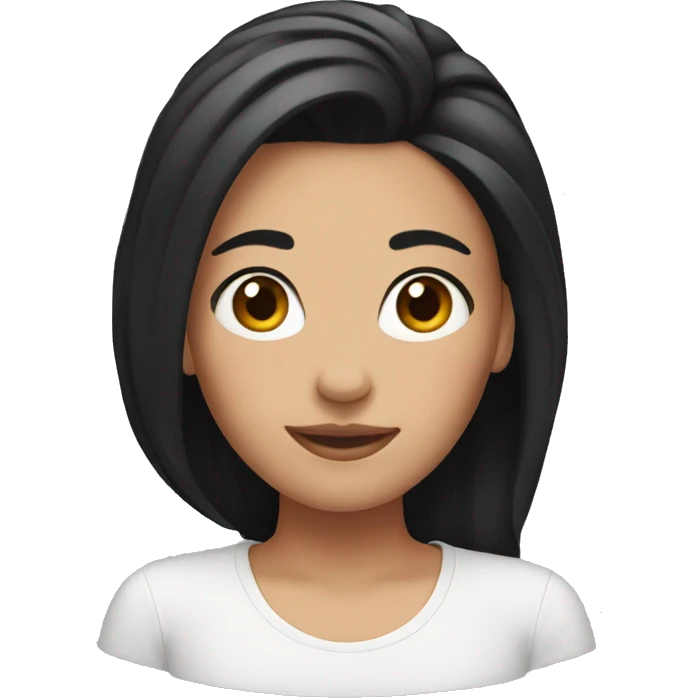 Girl with black hair up emoji