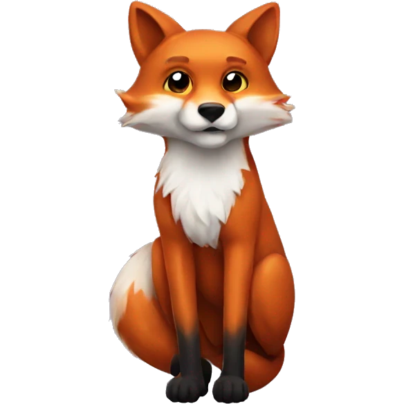 fox with socks  emoji