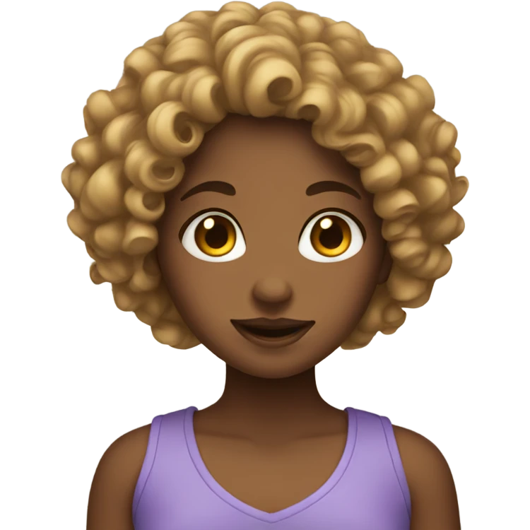 Girl with curly hair  emoji