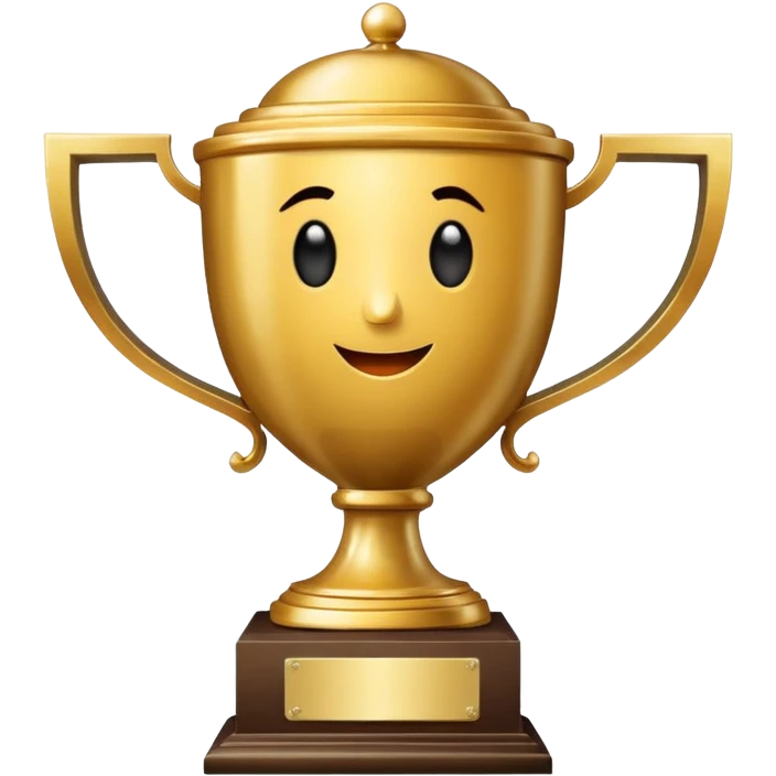 A trophy for Croatian championship emoji