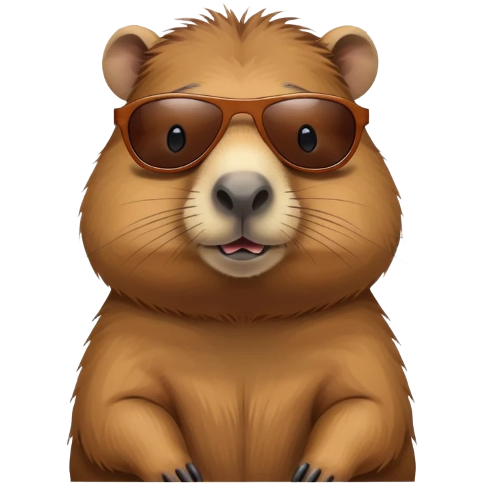 Capybara wearing sunglasses  emoji