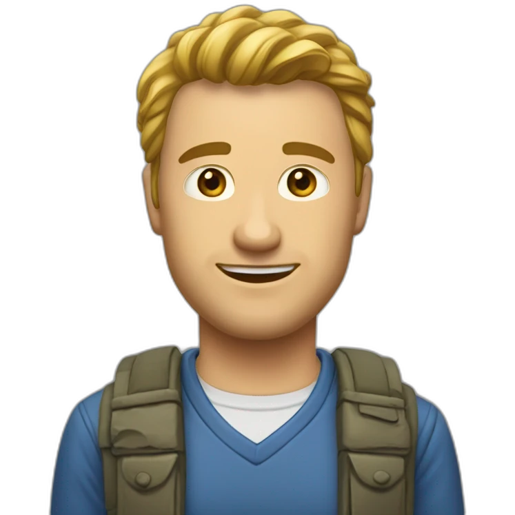 Человек играет в компьютере  emoji