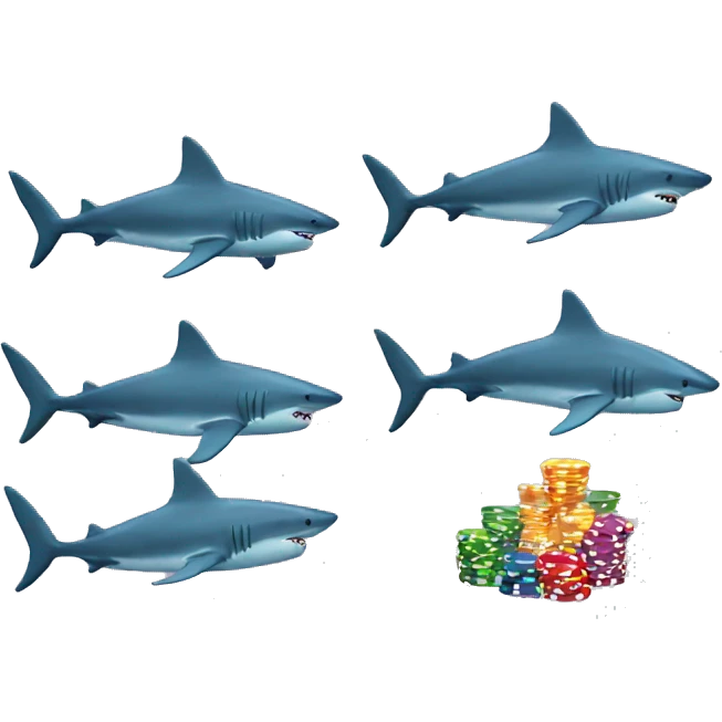 shark and casino emoji