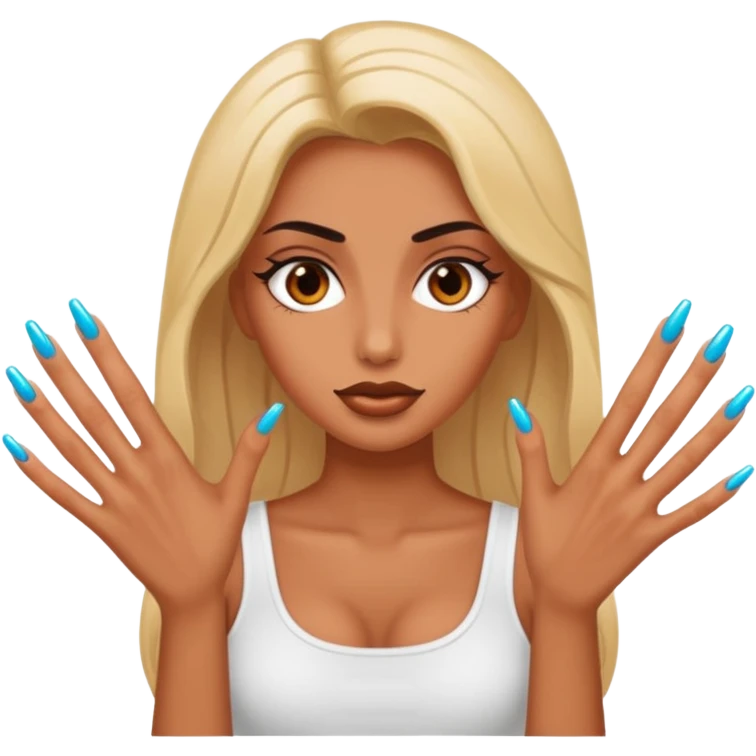Baddie with long nails  emoji