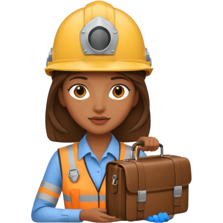 podrias hacer un emoji que represente a una mujer que trabaja de siso (seguridad y salud en el trabajo) emoji