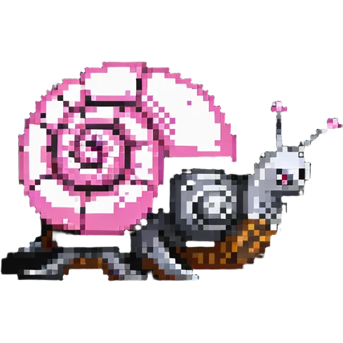 pink robot snail emoji