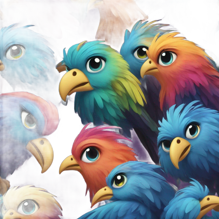Happy bird emoji