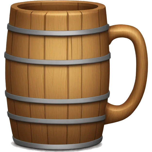 Wooden beer mug emoji