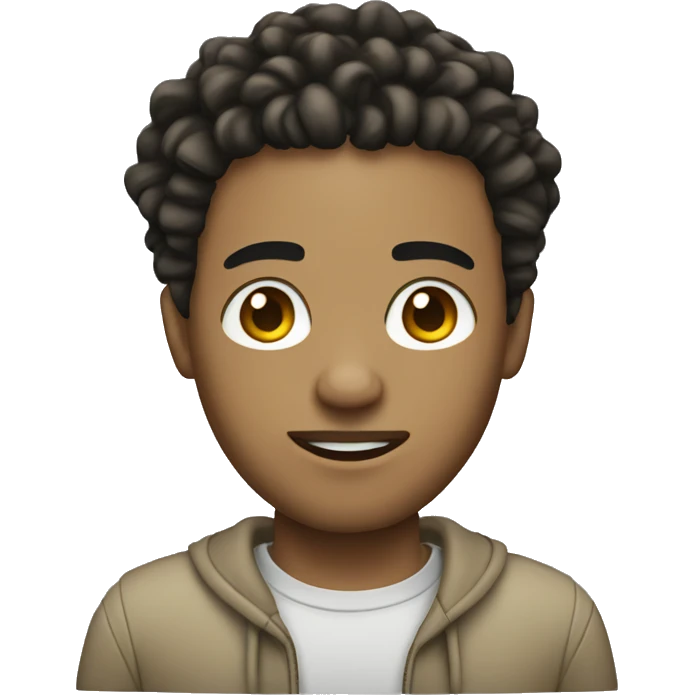 light skin man with short dreads emoji