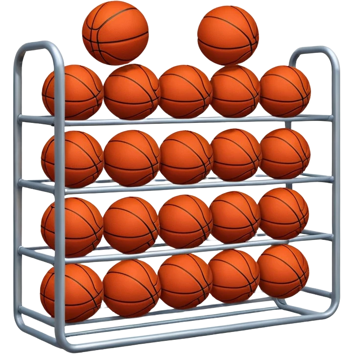 red basketball rack emoji