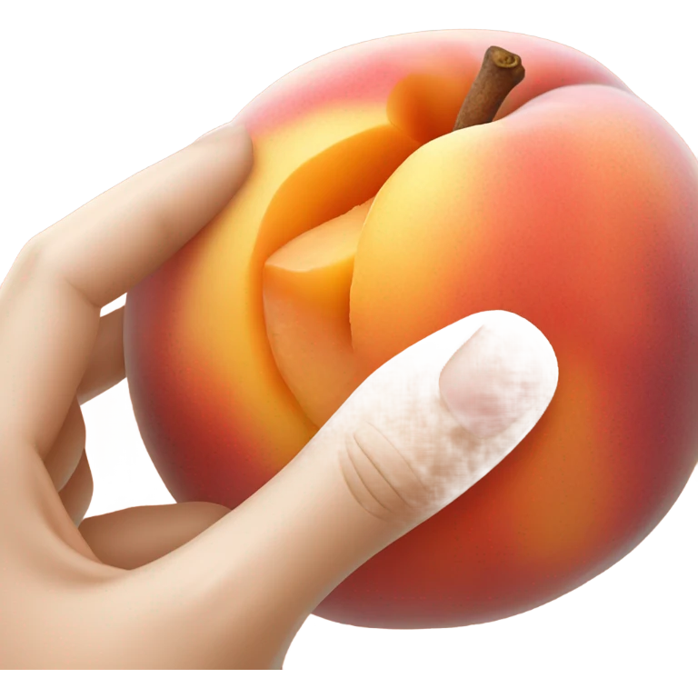 Licking peach emoji