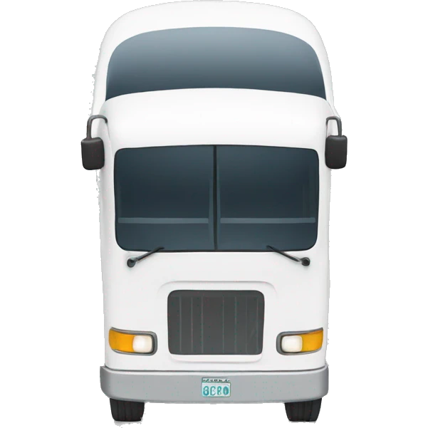 white bus top view emoji