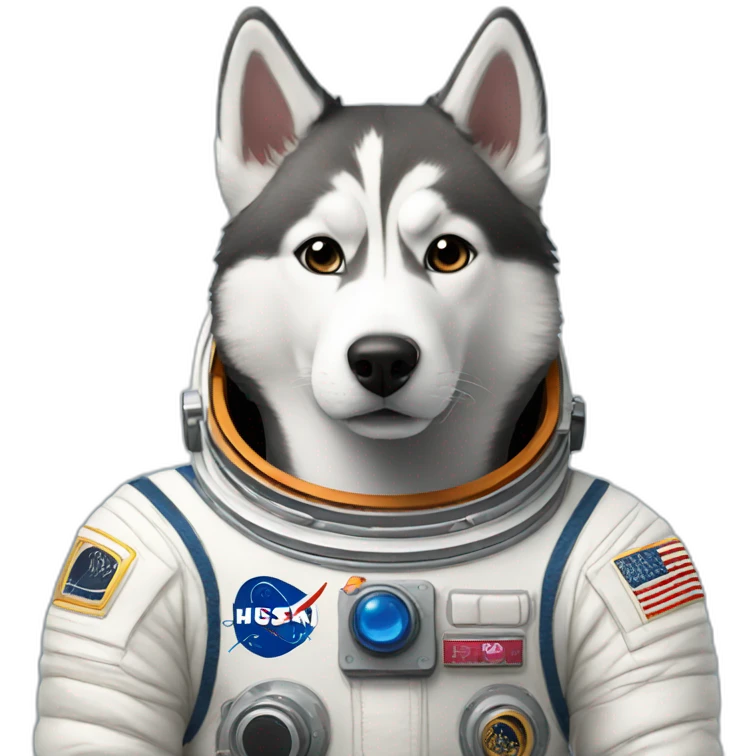 husky in a spacesuite emoji