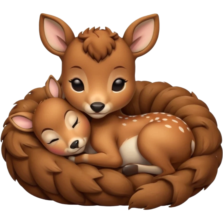 Baby deer sleeping emoji