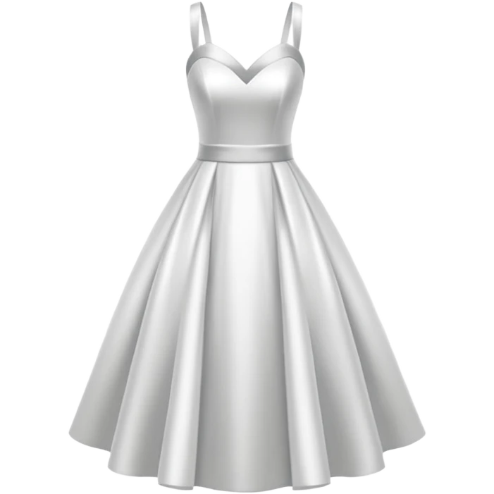 White short satin wedding dress emoji