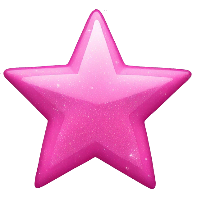 Pink star whit glitters emoji