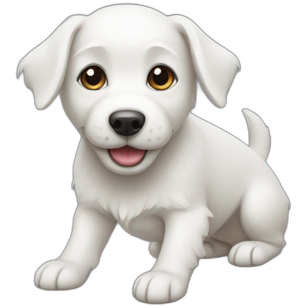 little white dog emoji