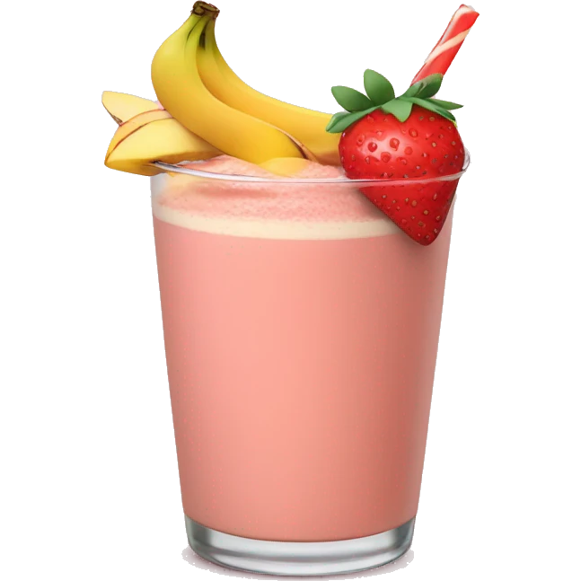 Strawberry peach banana smoothie emoji