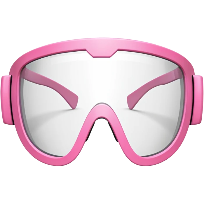 overbuilt pink shield visor glasses, extremely substantial construction, bold Y2K era style emoji