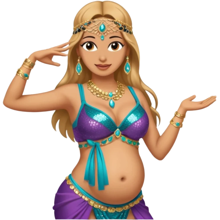 pregnant bellydancer  emoji