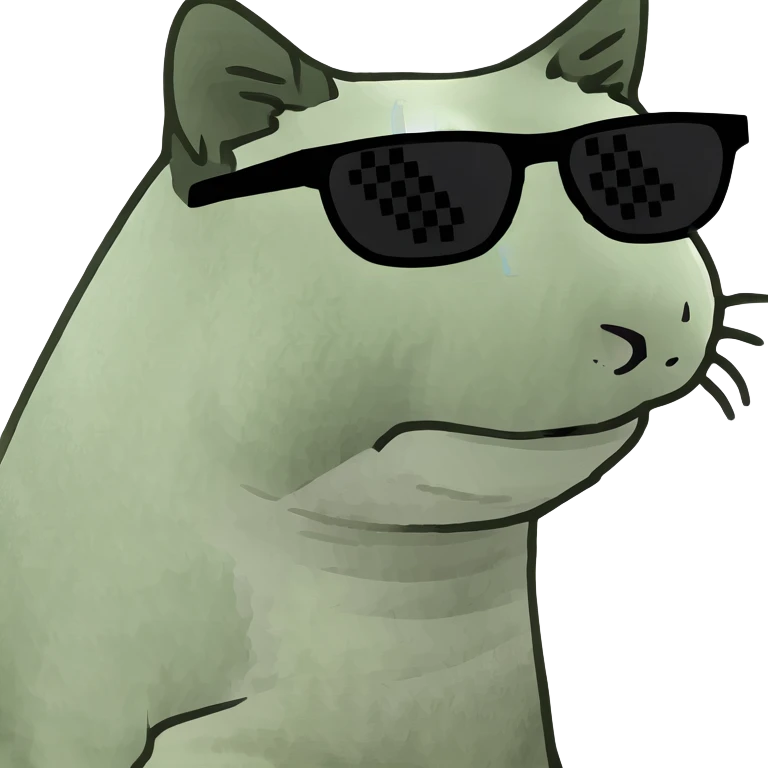 Cat with sunglasses emoji