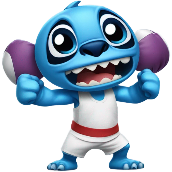 Stitch boxing emoji