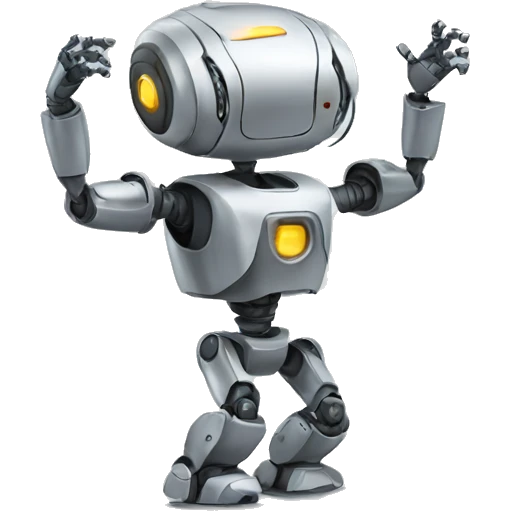 Robot dancing with human emoji