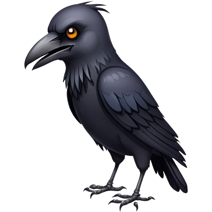 an undead crow emoji