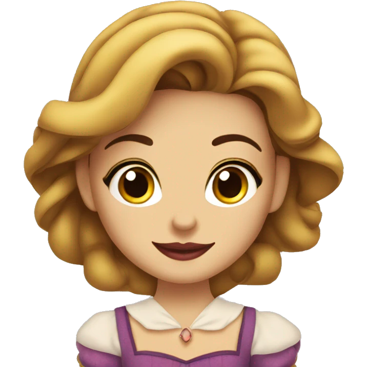 Belle from beauty and beast sewing emoji