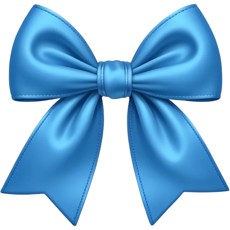 Blue bow, cozy emoji