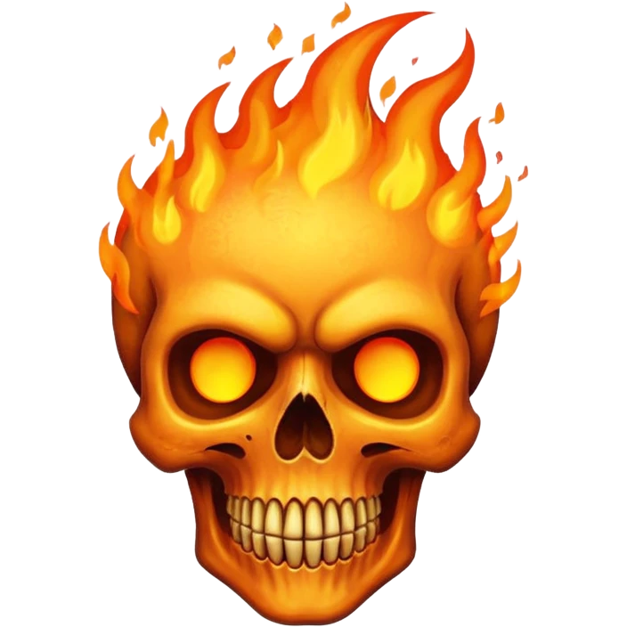 flaming skull emoji