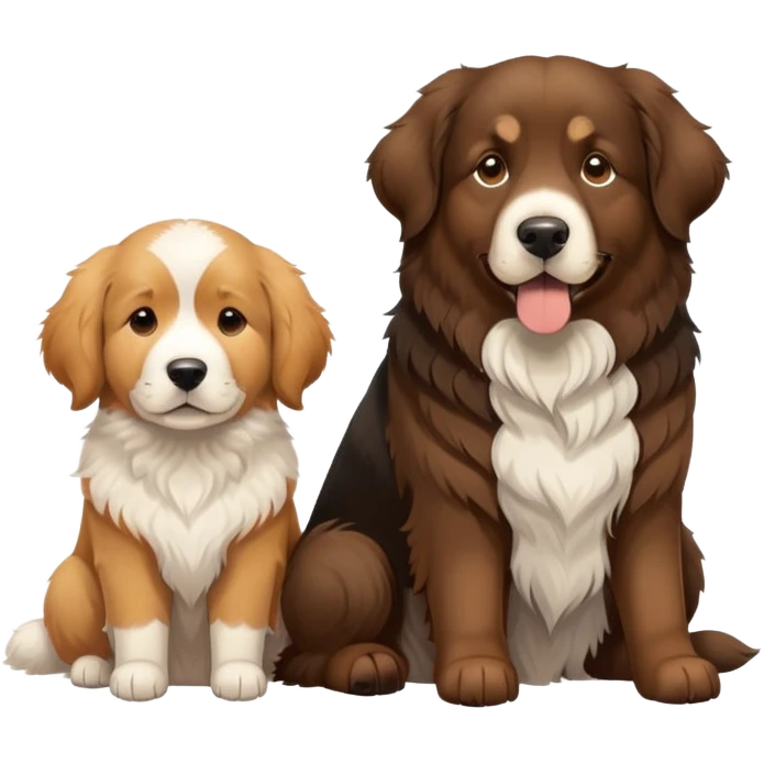 Landseer Newfoundland, golden retriever and German shepherd  emoji