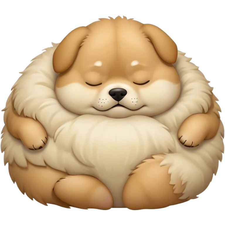 fat dog sleeping emoji