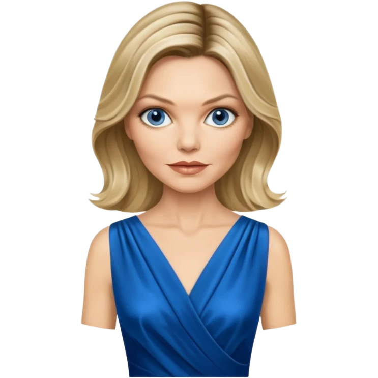 Michelle Pfeiffer blue dress emoji